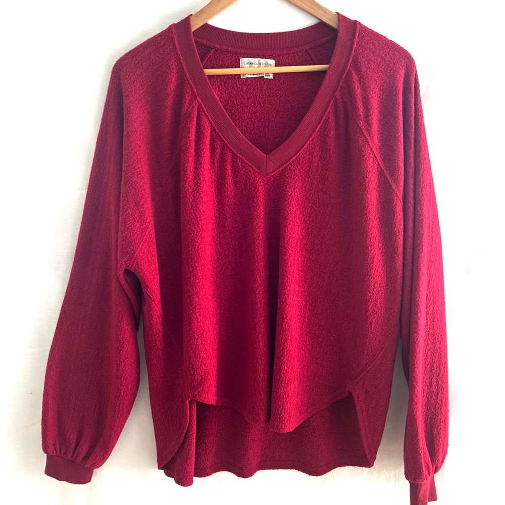 Urban Outfitters,Lilith red long sleeve lightweight sweater size small